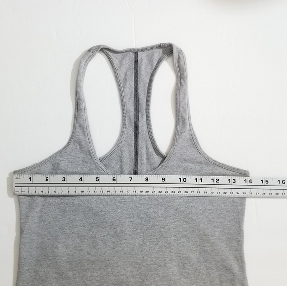 Lululemon Gray Ruched Back Workout Active Yoga Tank Top, see measurements - Picture 6 of 7